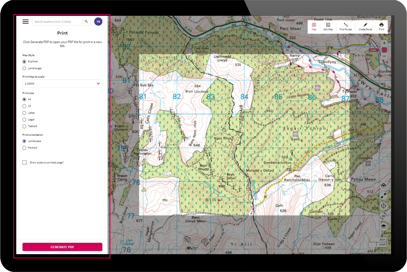 Printing Maps
