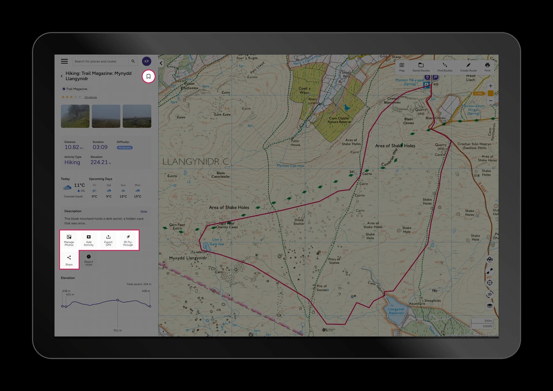 route actions