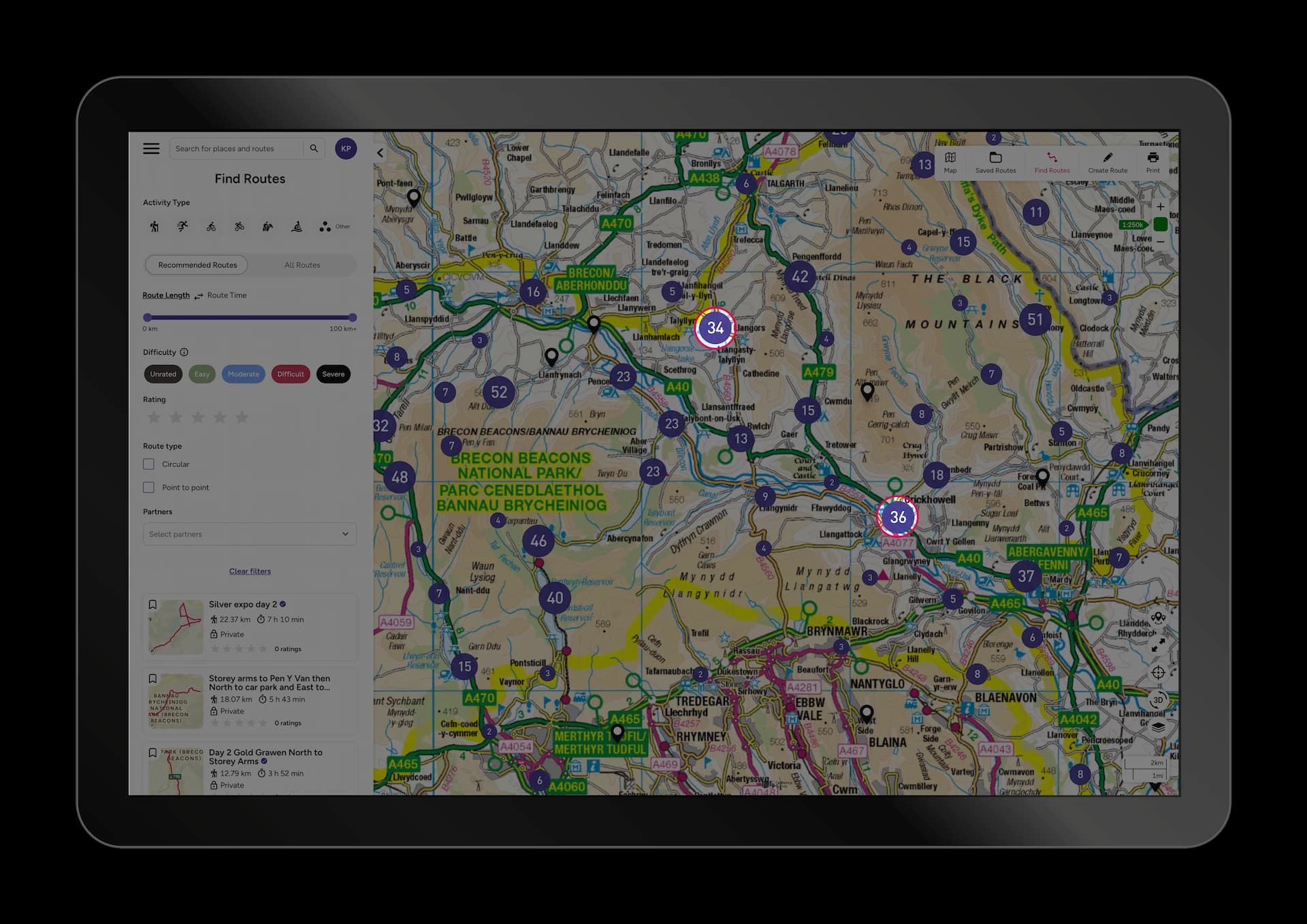 route clusters