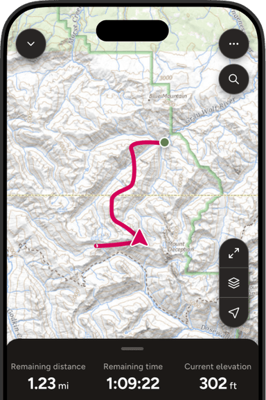 iPhone with OS Maps app