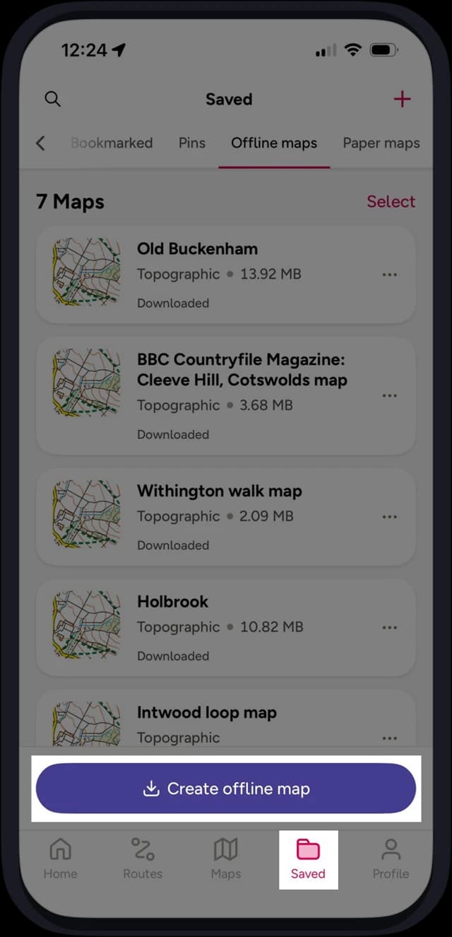 Custom offline map