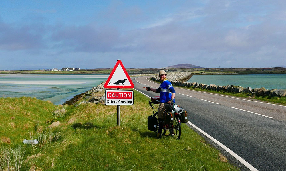 The Hebridean Way cyclist&nbsp;