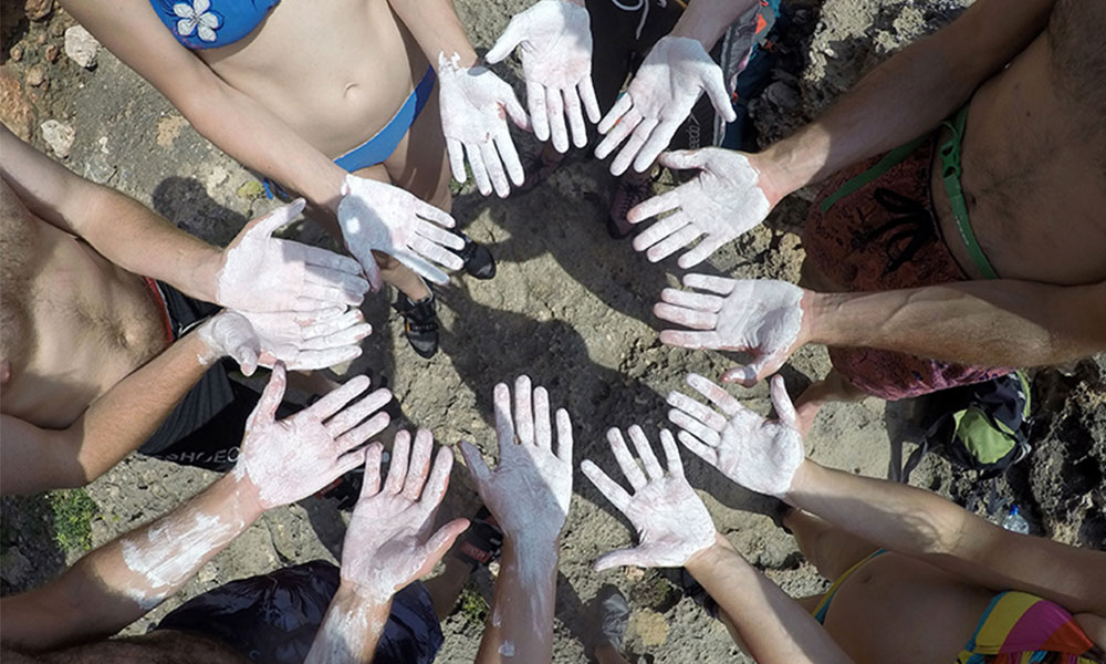 climbing chalk hands&nbsp;