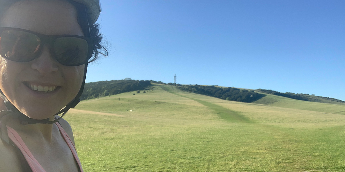 Looking up towards to top of Butser Hill