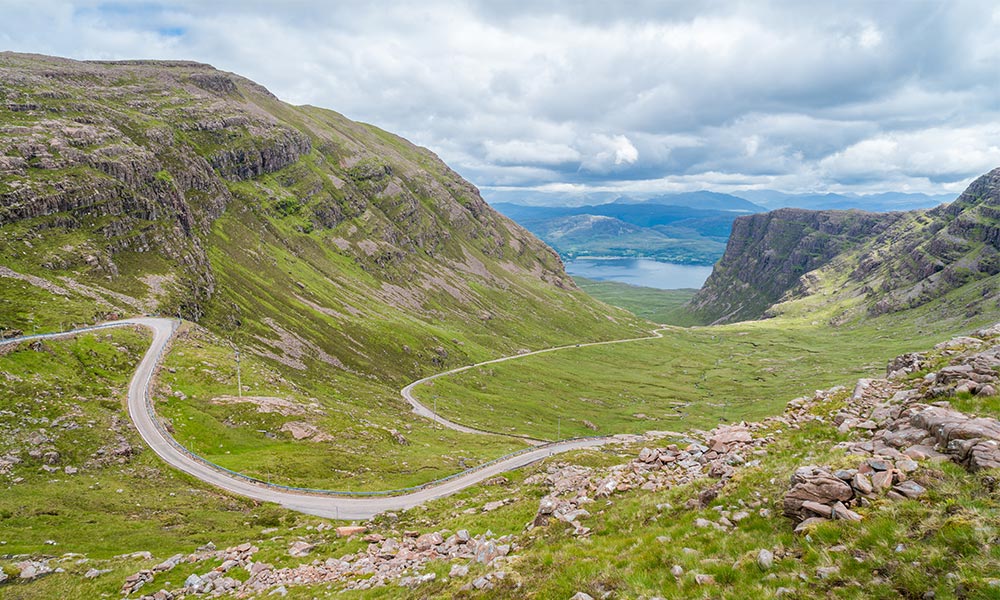 Scenic sight near Bealach na Ba viewpoint