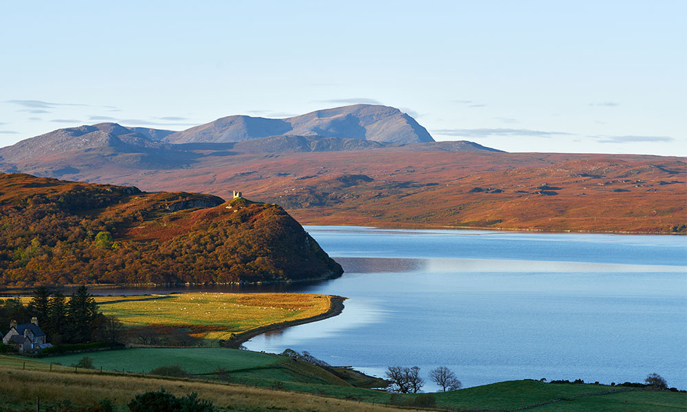 Looking out to Castle Varrich