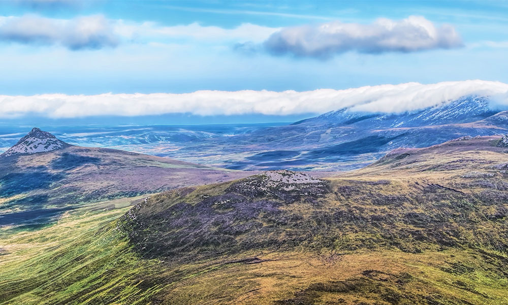 View of Maiden Pap from the summit of Morven