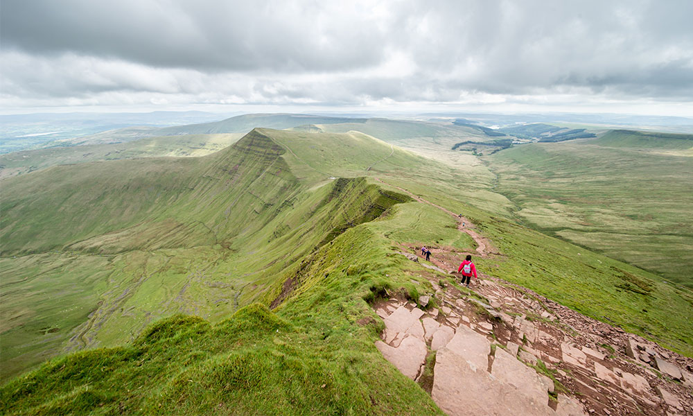 The path on Pen y Fan Beacons Horseshoe&nbsp;