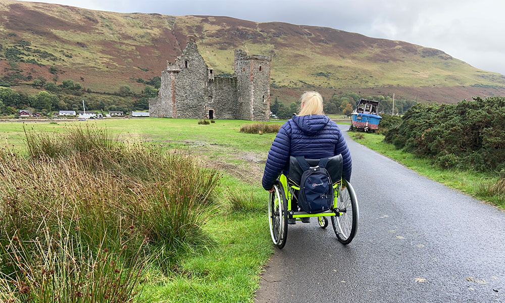 Debbie North at Lochranz castle