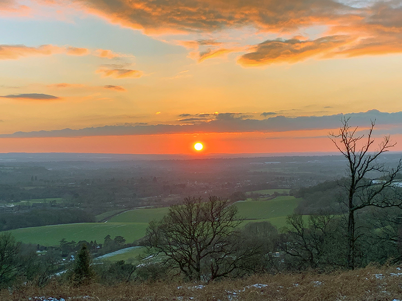 St Martha’s Hill sunset
