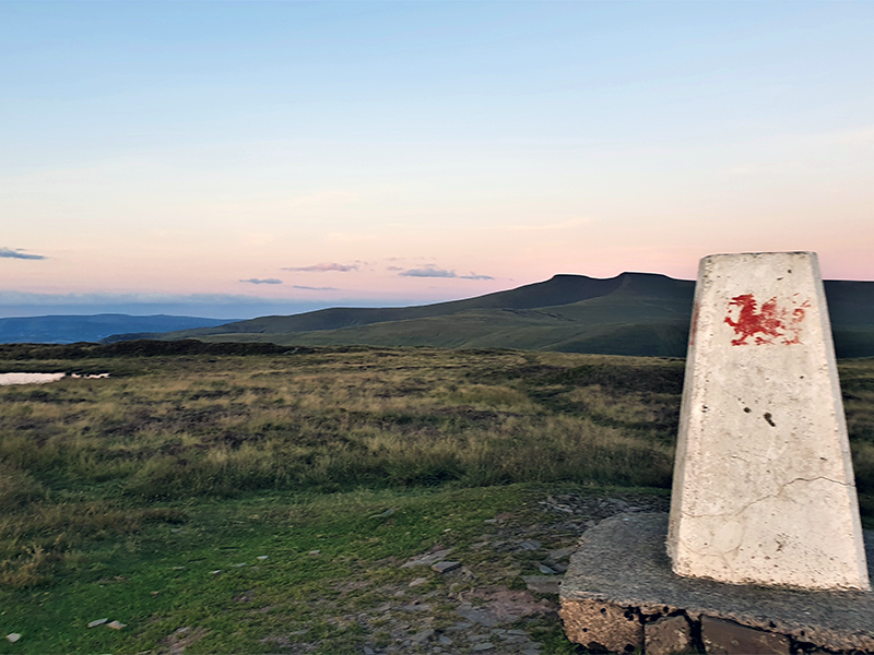 OS trig pillar Welsh Dragon