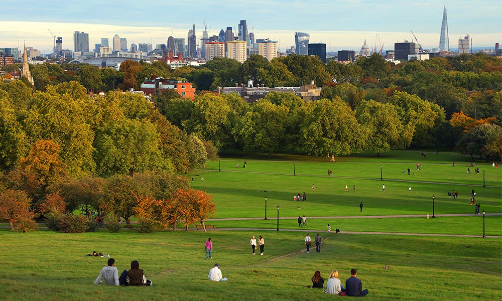 Looking over the London skyline from Primrose Hill&nbsp;