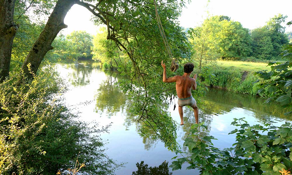 Wild swimming at Pavenham, Great Ouse, Bedfordshire