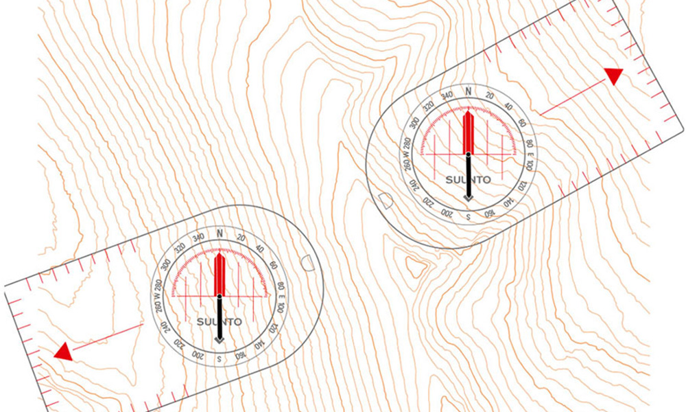 Using contour lines for navigation