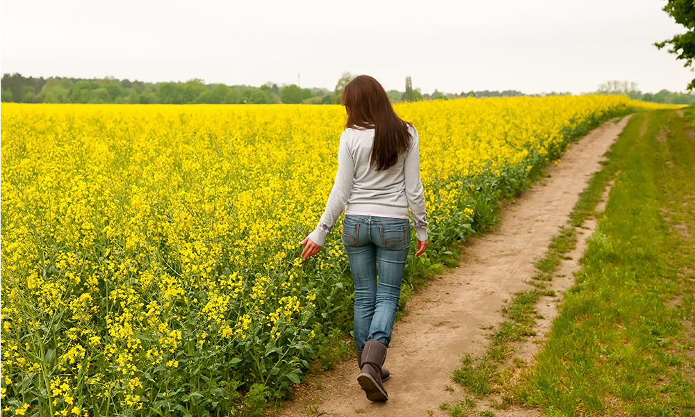 lady on a sensory walk