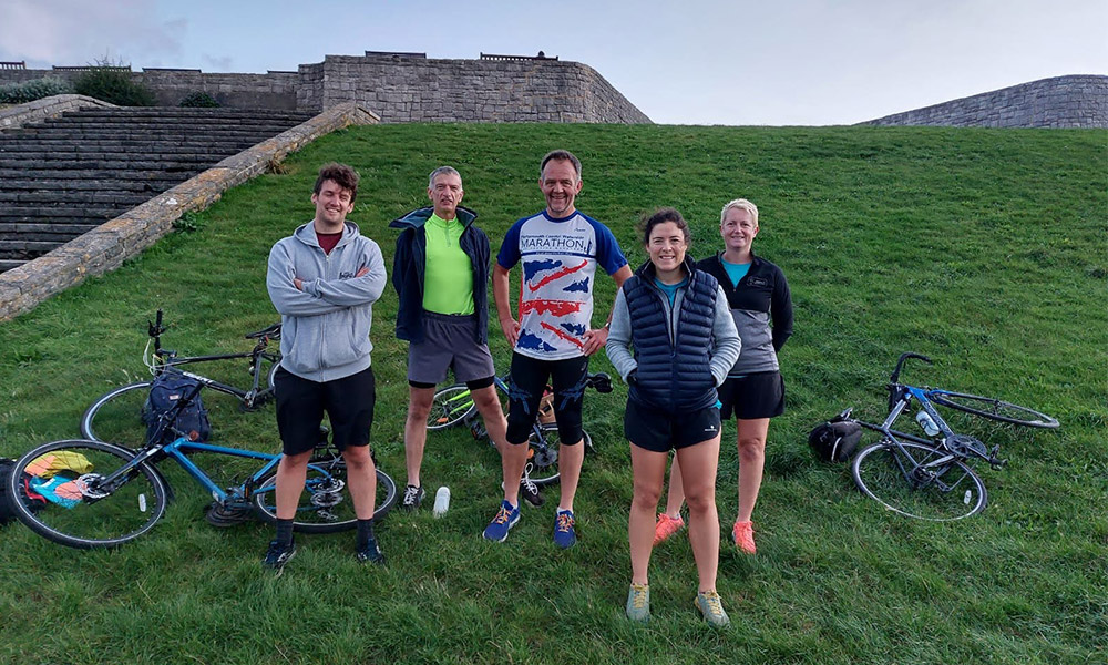 cycling to fitness club