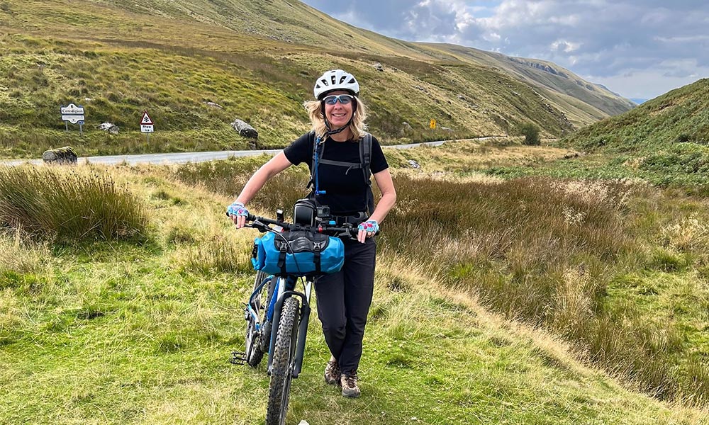 Phillipa e-bike at Glan Fedwen