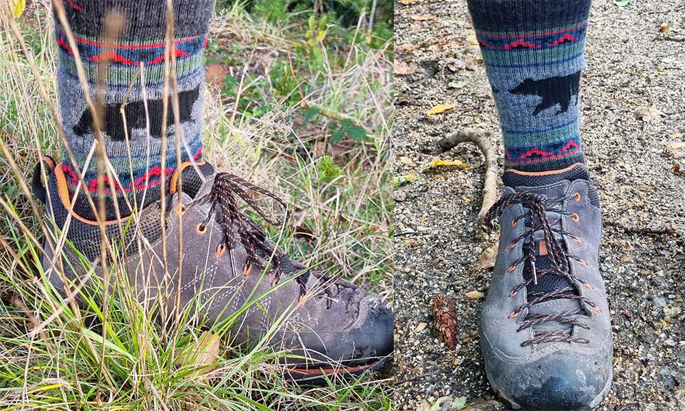 Darn Tough VanGrizzle Charcoal Midweight Boot Socks