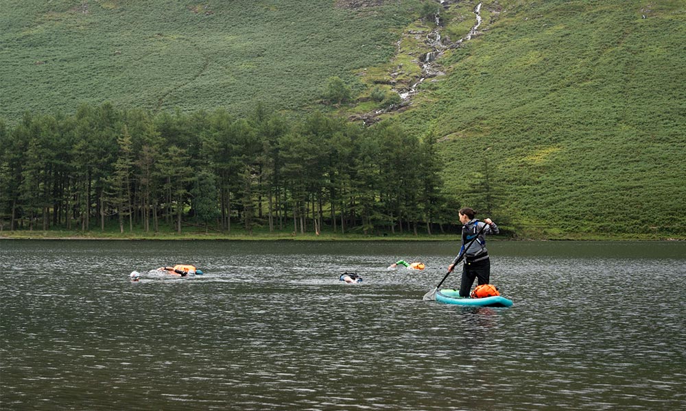 Crossing Buttermere•	Descending Whiteless Pike