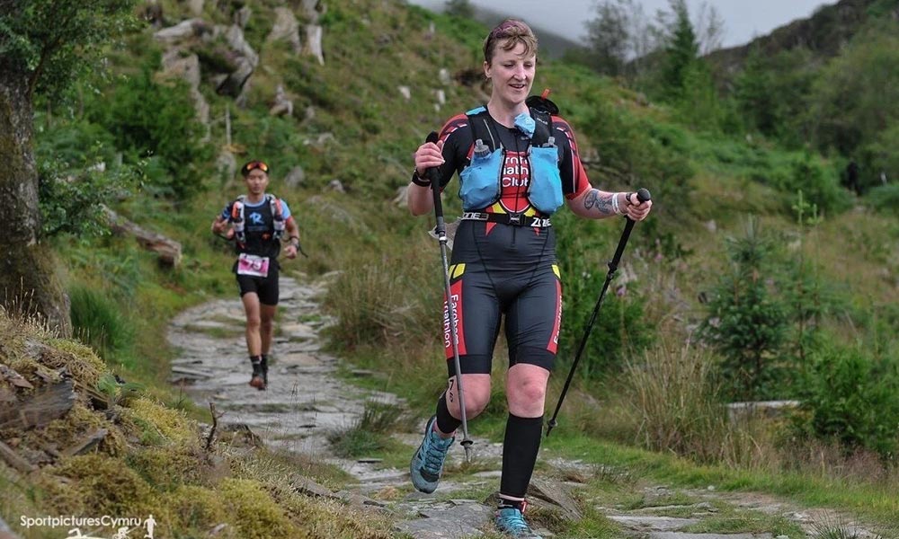 Sam Taylor in the Triathlon Wales run