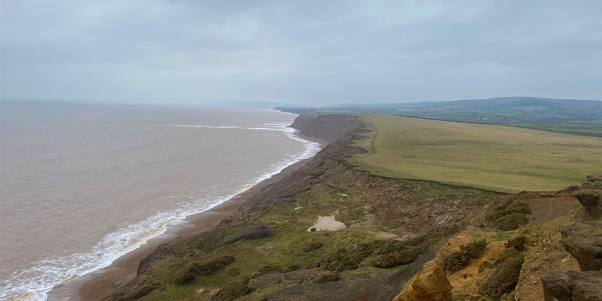 The south coast of the Isle of Wight on the Isle of Wight Coastal Path