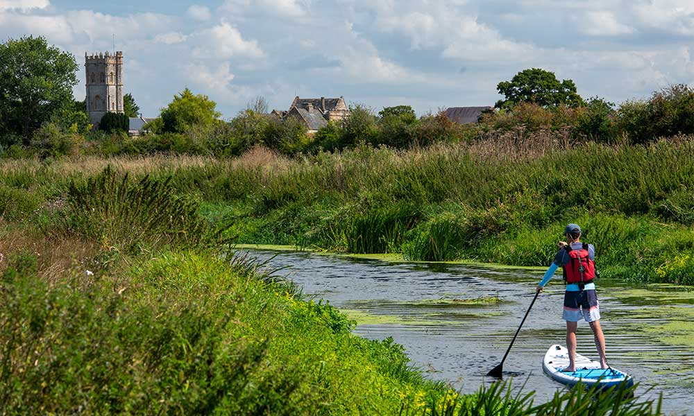 paddleboard on River Parrett