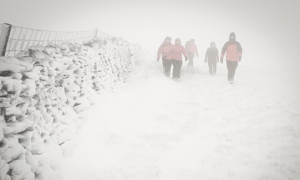 Mountain Rescue in snow