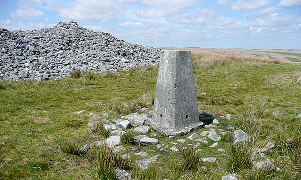 Three Barrows trig pillar