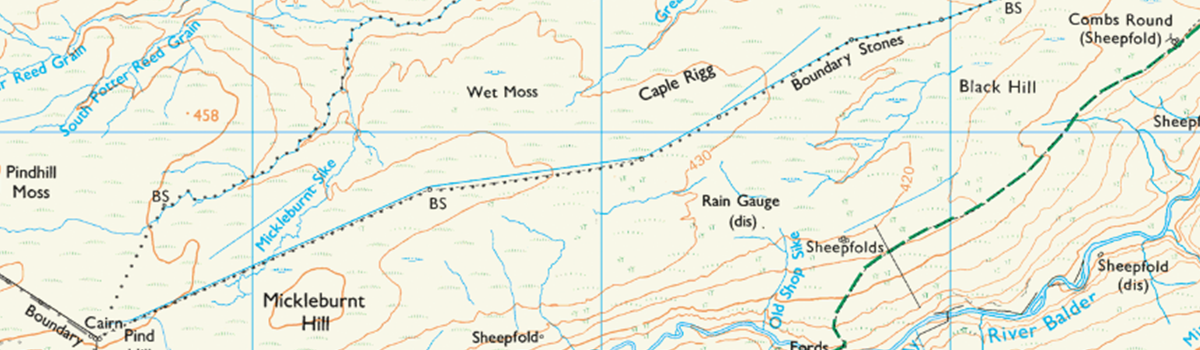 Boundary Stones OS Map