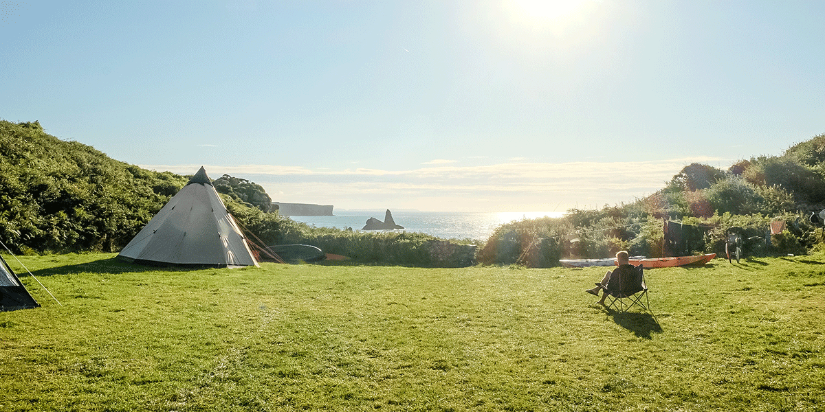 Trefalen Farm wild camping Pembrokeshire