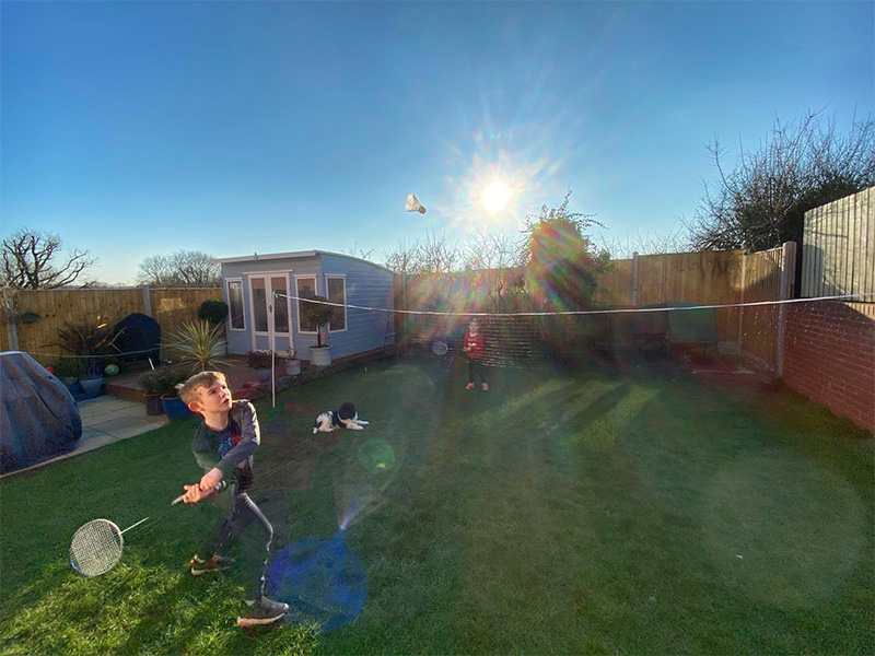 David, Potty Adventures, kids playing badminton