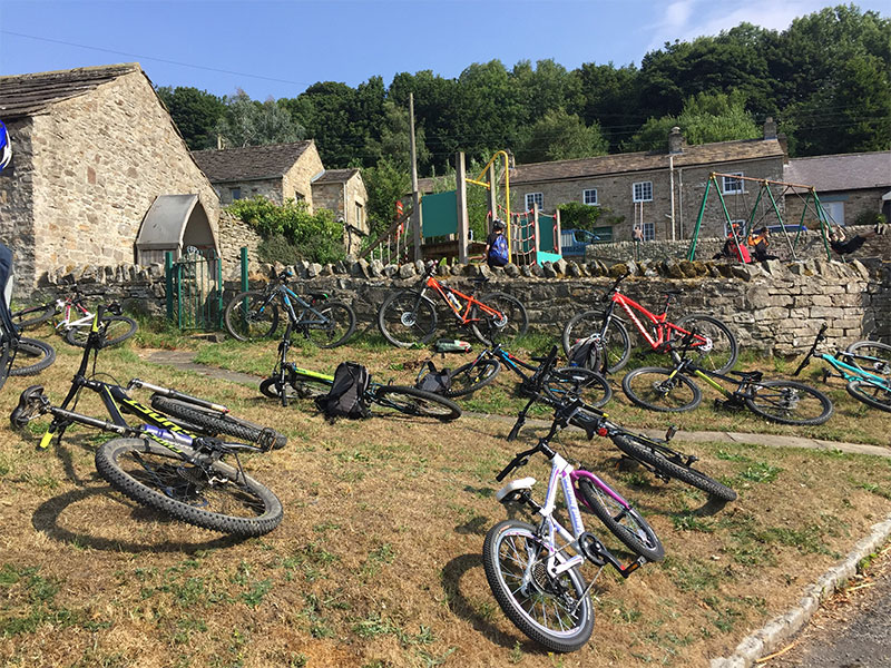 Bike left for pit stop