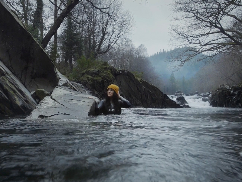 Laura in river rapids