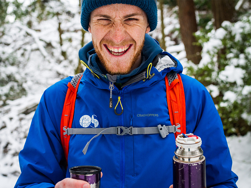 Rory having a coffee break