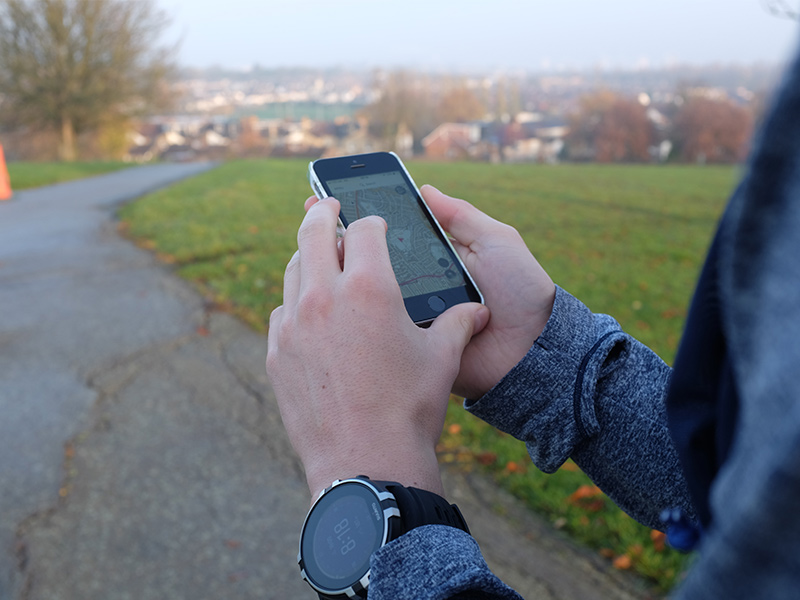 Max planning route using OS Maps app