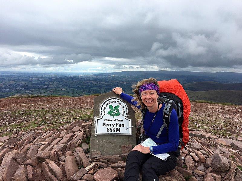 Phillipa up Pen y Fan