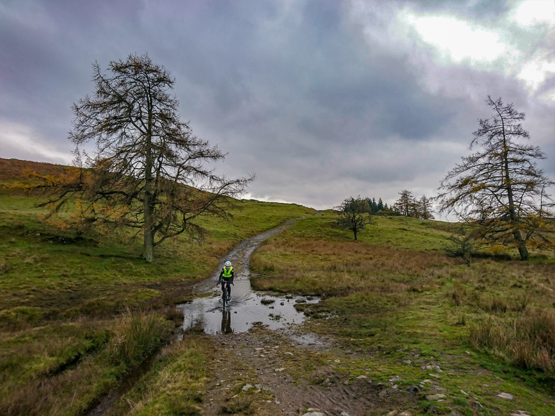 Riding through the steam at The Scale