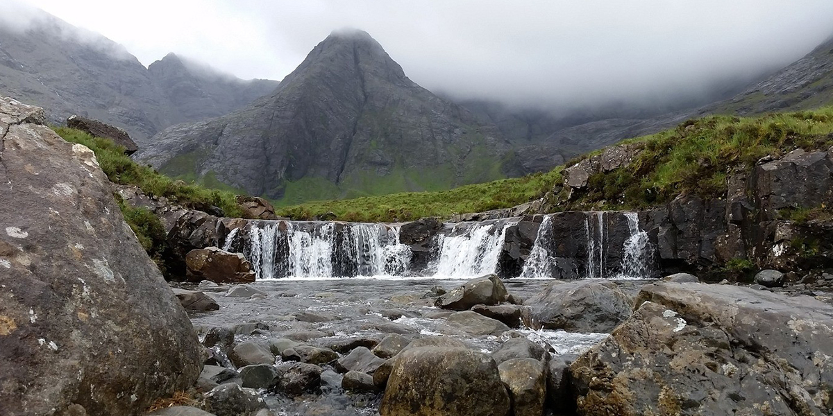 Walk and swim Fairy Pools Glen Brittle Isle of Skye