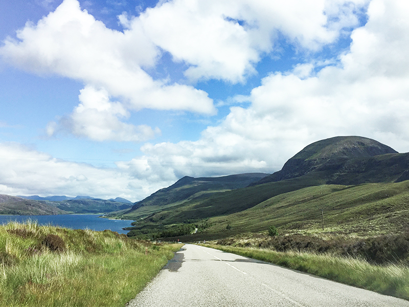 scenic view on the road