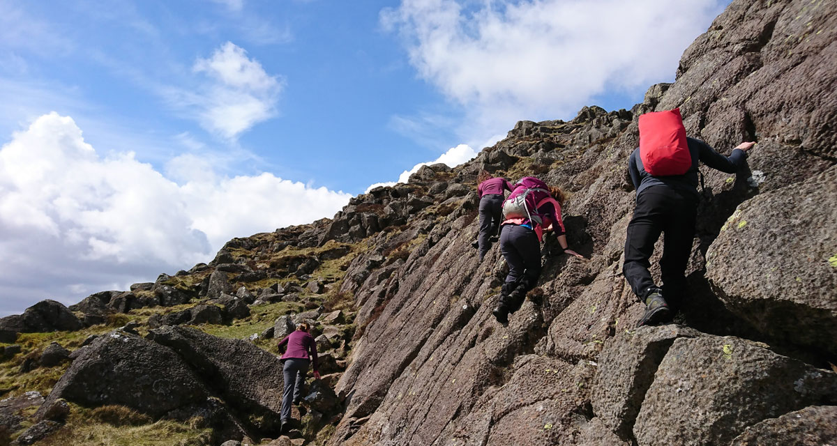 Moel Siabod waypoint 3 - the scramble
