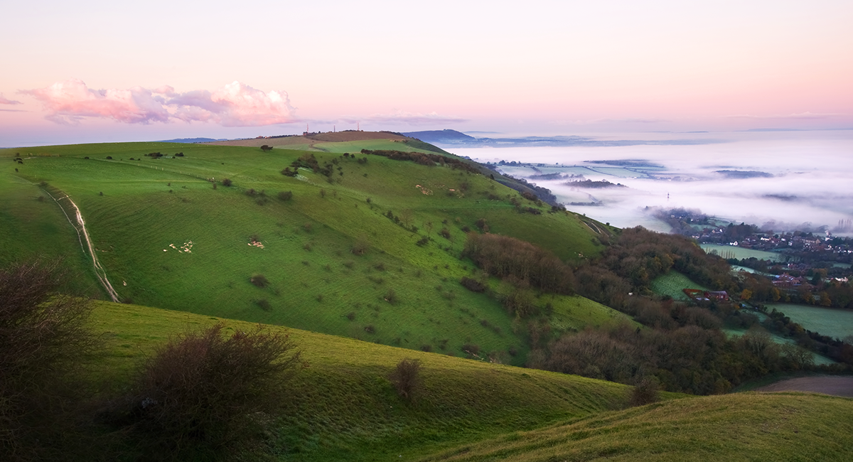 View West across The Weald from Devil's Dyke